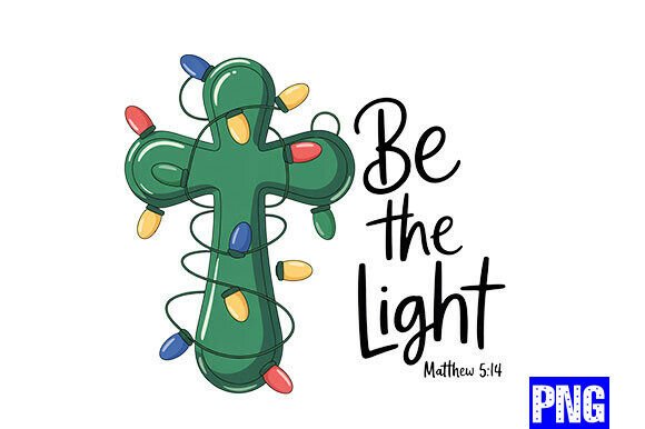 Be the Light PNG Christian Christmas Illustrations