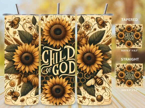 Child of God Christian Tumbler Wrap for Editorial Design