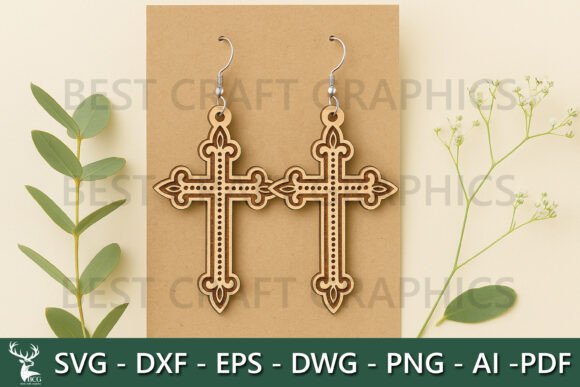 Christian Dangle Earrings – SVG