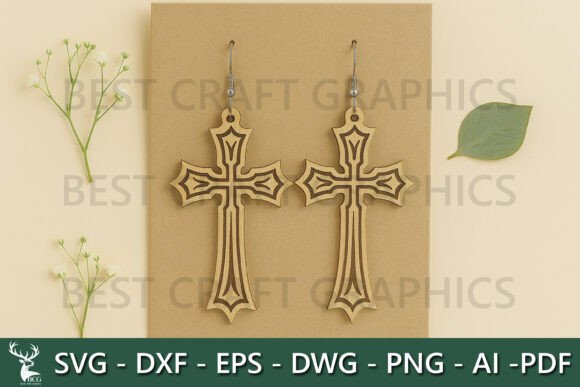 Cross Faith Earrings – Laser Cut