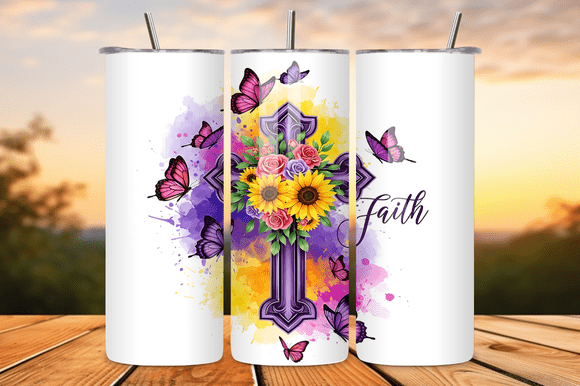 Faith Cross Christian 20oz Tumbler Wrap