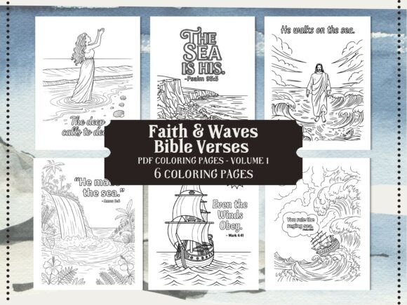 Faith Waves Ocean Theme Coloring Pages | Coloring Pages Amp