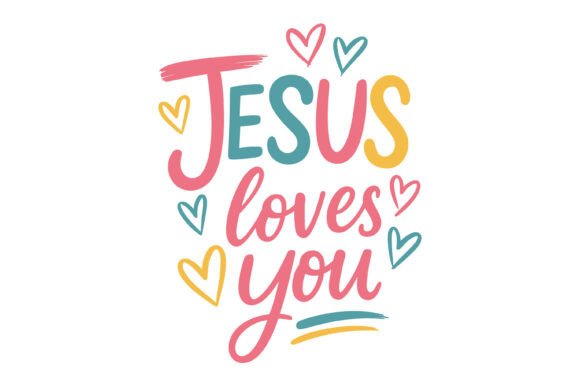 Jesus Loves You Colorful Hearts Crafts