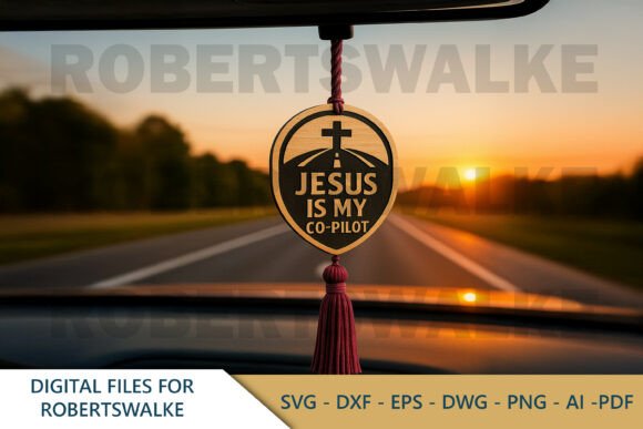 Jesus Road Shield Laser Car Tag