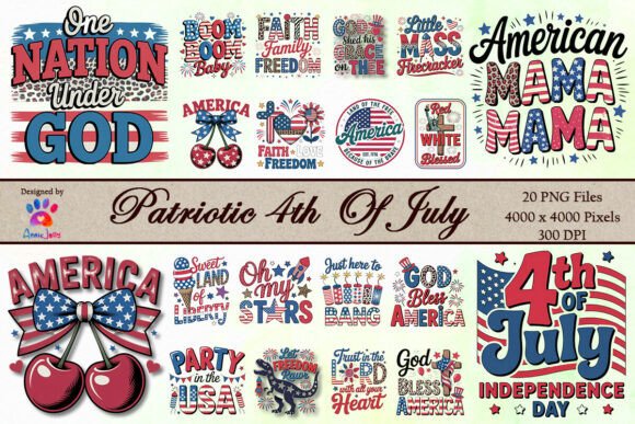 Patriotic Christian 4th of July Bundle — Print Templates