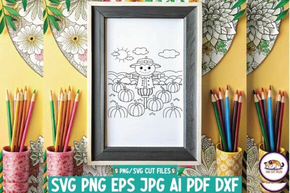 Scarecrow Coloring Book Pages for Kids & Coloring Pages Amp
